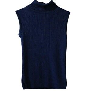 Kathy Ireland Black Turtleneck Vintage Knit Sweater Small